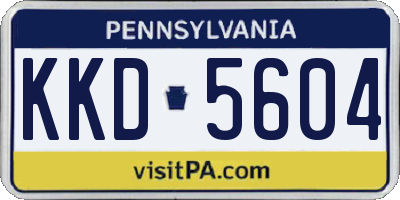 PA license plate KKD5604