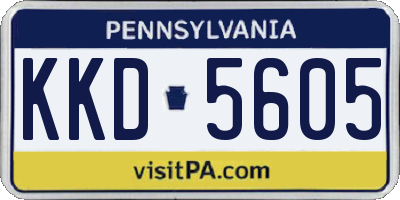 PA license plate KKD5605