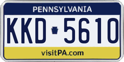 PA license plate KKD5610