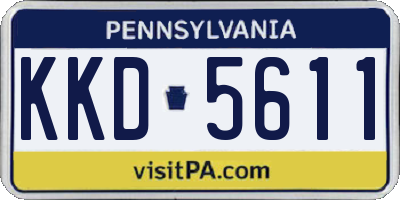 PA license plate KKD5611