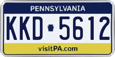 PA license plate KKD5612