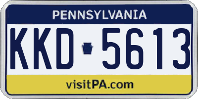 PA license plate KKD5613