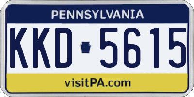 PA license plate KKD5615