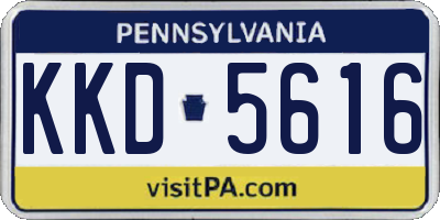 PA license plate KKD5616