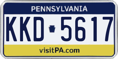 PA license plate KKD5617