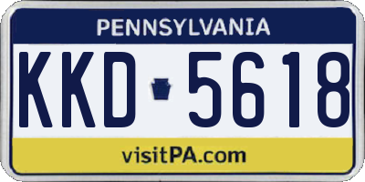 PA license plate KKD5618