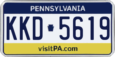 PA license plate KKD5619