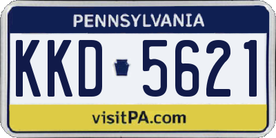 PA license plate KKD5621