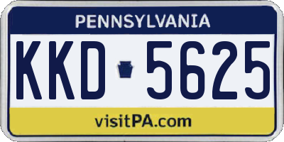 PA license plate KKD5625