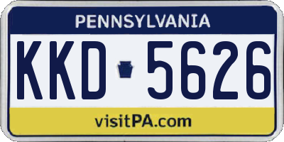 PA license plate KKD5626