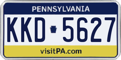 PA license plate KKD5627