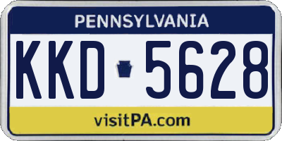 PA license plate KKD5628