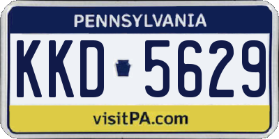 PA license plate KKD5629