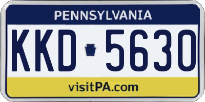 PA license plate KKD5630