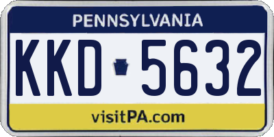 PA license plate KKD5632