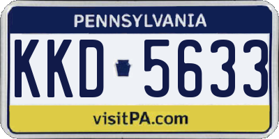 PA license plate KKD5633