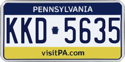 PA license plate KKD5635
