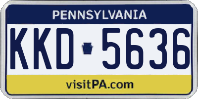 PA license plate KKD5636