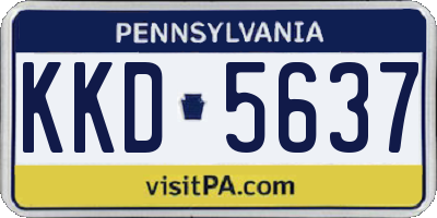 PA license plate KKD5637