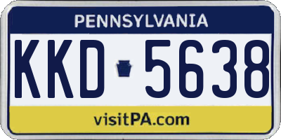 PA license plate KKD5638