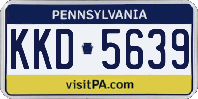 PA license plate KKD5639