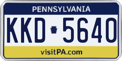 PA license plate KKD5640