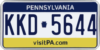 PA license plate KKD5644