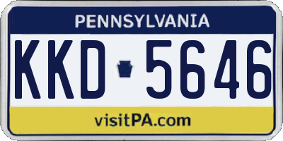 PA license plate KKD5646