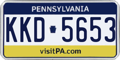 PA license plate KKD5653