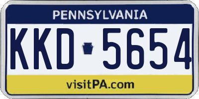 PA license plate KKD5654