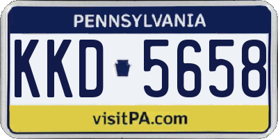 PA license plate KKD5658