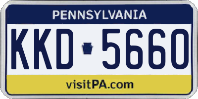 PA license plate KKD5660