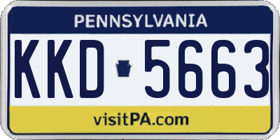 PA license plate KKD5663