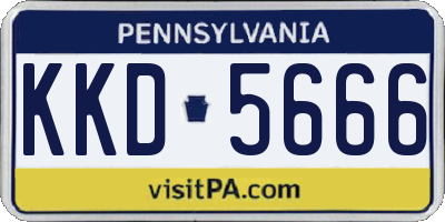 PA license plate KKD5666