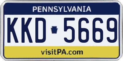 PA license plate KKD5669