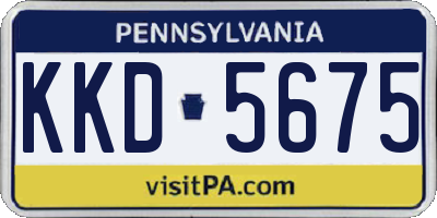 PA license plate KKD5675