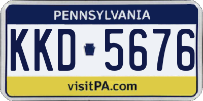 PA license plate KKD5676