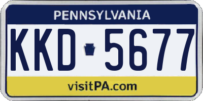PA license plate KKD5677