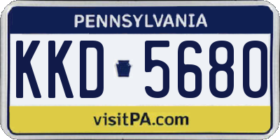 PA license plate KKD5680