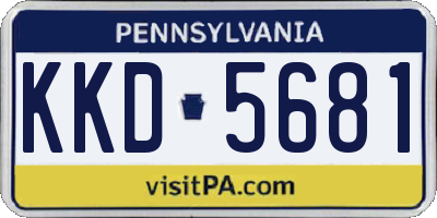 PA license plate KKD5681