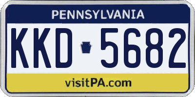 PA license plate KKD5682