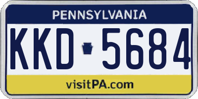 PA license plate KKD5684