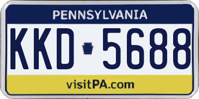 PA license plate KKD5688