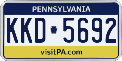 PA license plate KKD5692