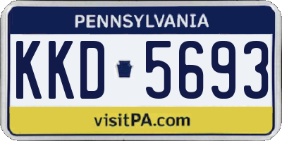 PA license plate KKD5693