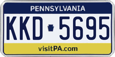 PA license plate KKD5695