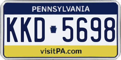 PA license plate KKD5698