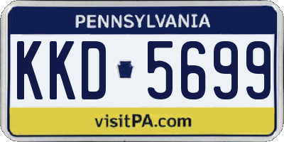 PA license plate KKD5699