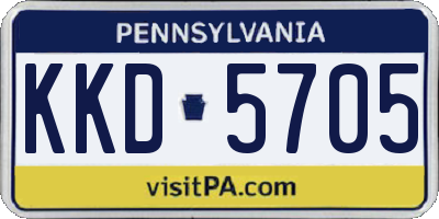 PA license plate KKD5705