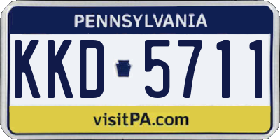 PA license plate KKD5711